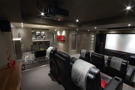 Maybe you would like to learn more about one of these? Basement Brewery / Bar / Home Theater - Modern - Basement ...