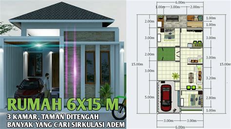 Desain rumah minimalis 1 lantai dengan 4 kamar tidur sebenarnya tidak jauh berbeda dengan rumah yang memiliki 3 kamar. DESAIN RUMAH MINIMALIS SEDERHANA 6X15 Taman Tengah Bikin ...