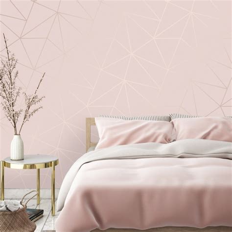 Zara Shimmer Metallic Wallpaper Soft Pink Rose Gold In 2020 Metallic