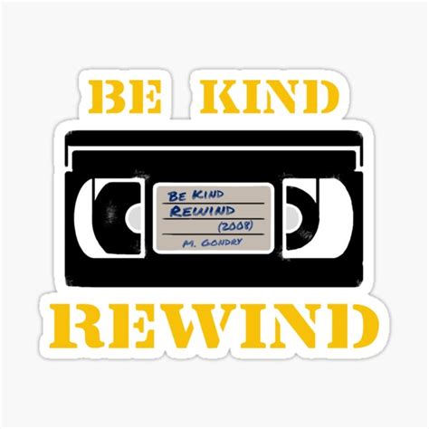 Be Kind Rewind Sticker For Sale By 300spikes Redbubble