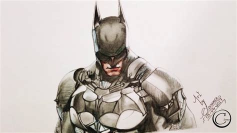 Batman Arkham Knight Game Color Pencils Sketch Time Lapse Youtube