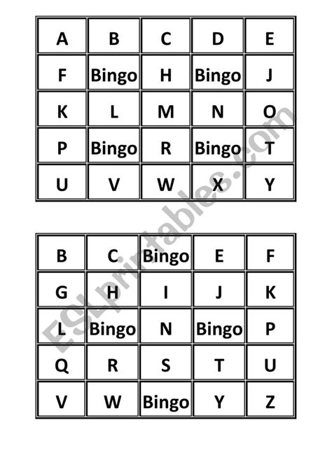 100+ worksheets that are perfect for preschool and kindergarten kids and teach kids by having them trace the letters and then let them write them on their own. ABC Bingo - ESL worksheet by eriso
