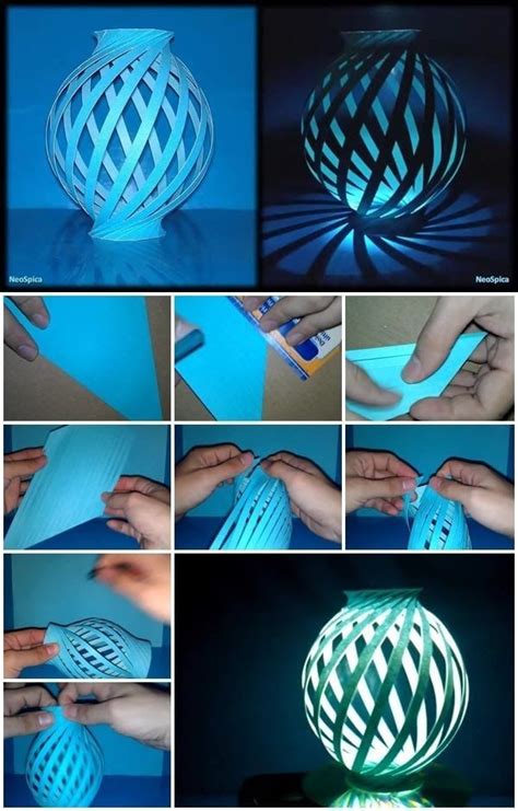 The Steps To Make An Ornament Out Of Paper Are Shown In Several