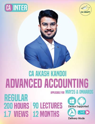 Ca Inter Advanced Accounting Regular Batch For May Onwards