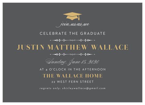 It's definitely a party moment! Formal Party Foil Graduation Invitation by BasicInvite.com
