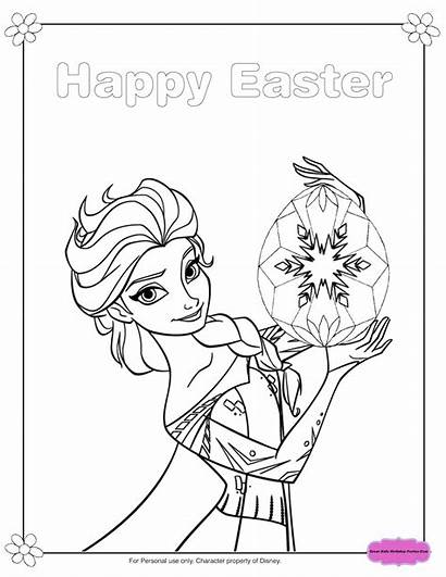 Birthday Easter Coloring Pages Frozen Printables Parties