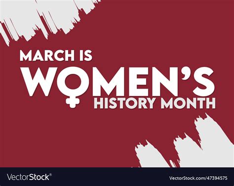 Celebrate Womens History Month Royalty Free Vector Image