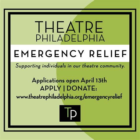 Theatre News Theatre Philadelphia Launches 200000 In Emergency