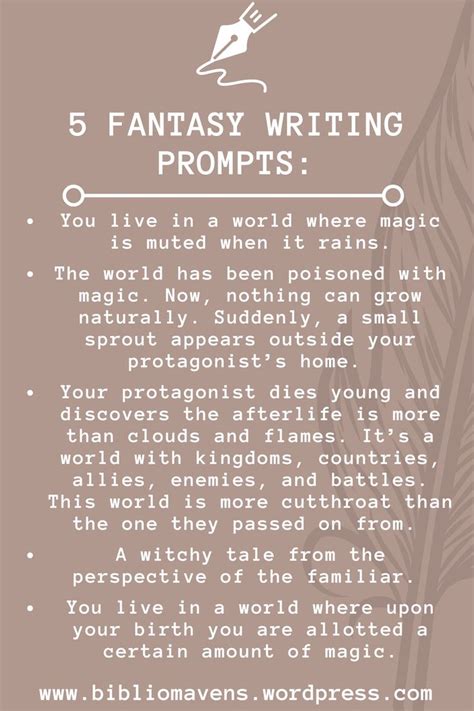 5 Fantasy Writing Prompts Writing Prompts Writing Prompts Fantasy