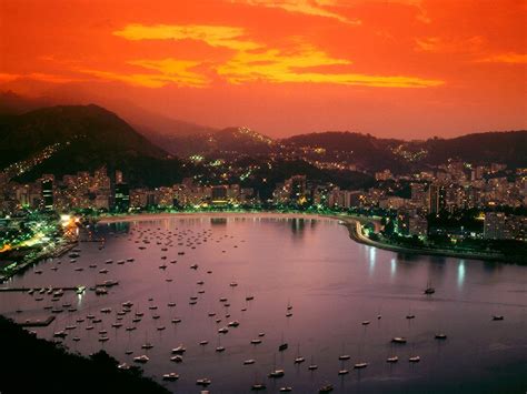 Sunset Over Rio De Janeiro Image By © Oceancorbis Sunrise