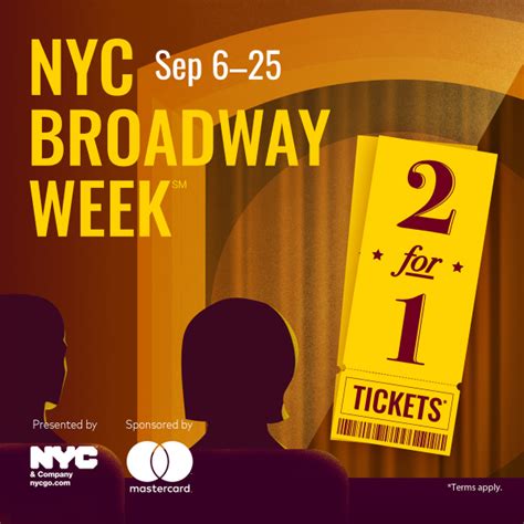 Nyc Broadway Week℠ — 2 For 1 Tickets Ticketmaster In Us