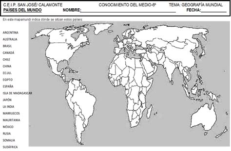 Mapa Mudo De Los Continentes Del Mundo Mapas Mudos Atlas Del Mundo