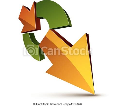 3d Abstract Symbol With An Arrow Business Growth And Prosperity Concept Vector Design Element