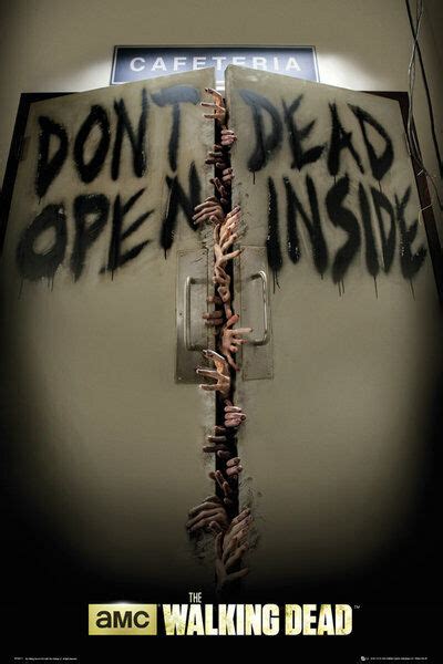Poster The Walking Dead Zombies S1 Cafeteria Door Dont Open Dead