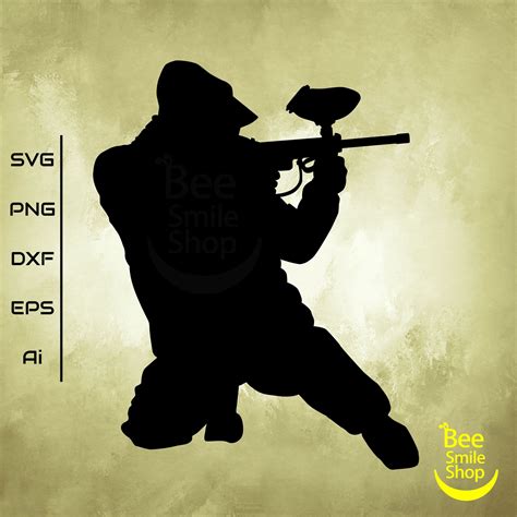 Extreme Paintball Silhouette Easy Cut File Vectorprint Etsy