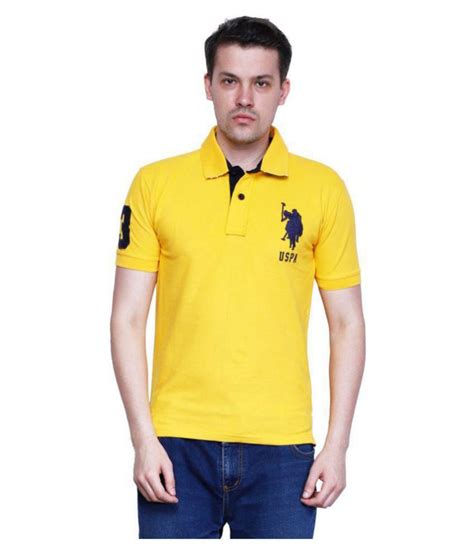U S Polo Assn Yellow Regular Fit Polo T Shirt Buy U S Polo Assn Yellow Regular Fit Polo T