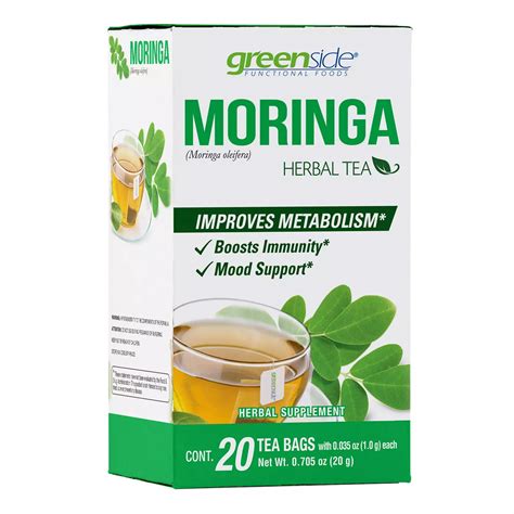 Greenside Moringa Herbal Tea Bags Shop Tea At H E B