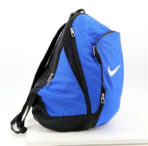 Nike Nutmeg Backpag Blue White Zippered Pockets Padded Straps Gym Gear