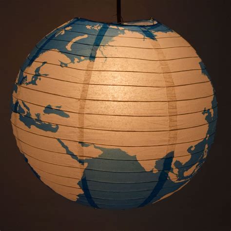 Pin on home sweet home. 14" Greater Detailed World Earth Globe Paper Lantern in ...