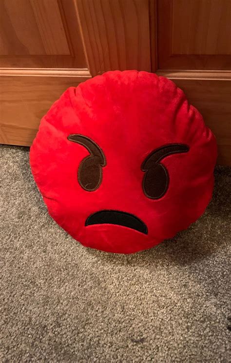 Angry Emoji Face Pillow On Mercari Angry Emoji Angry Face Emoji