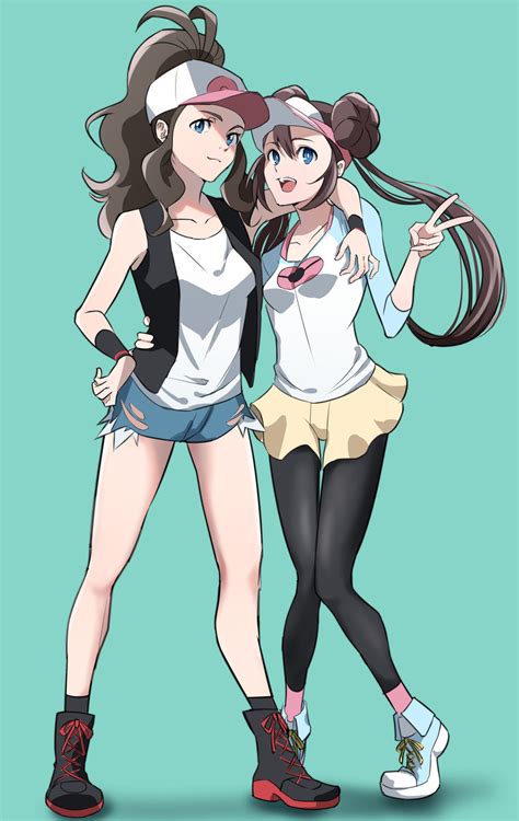 Rosa And Hilda Pokemon And More Drawn By Muraeaka Danbooru