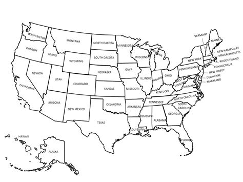 United States Map Template Printable Printable Templates