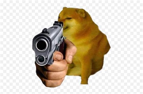 Cheems Doge Dog Pistol Pointing Meme Shitpost Nobackgro Hand Pointing