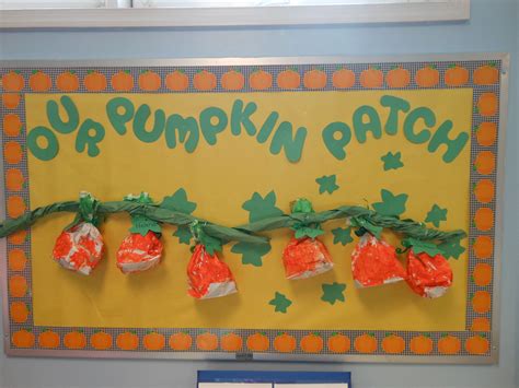 Our Pumpkin Patch Bulletin Board The Pumpkins Were Made By The