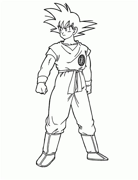Normal Goku Coloring Page Free Printable Coloring Pages For Kids