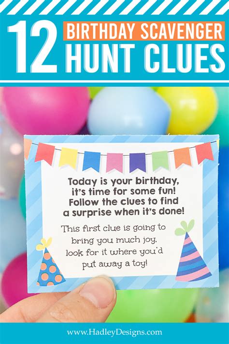 3 Steps To A Birthday Scavenger Hunt At Home Hadley Designs Party Blog