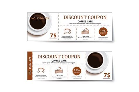 Coffee Coupon Discount Template Coffee Coupons Coupons Coupon Design