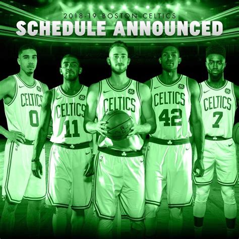 Boston Celtics Schedule 2018-19 - Edith Beck Buzz