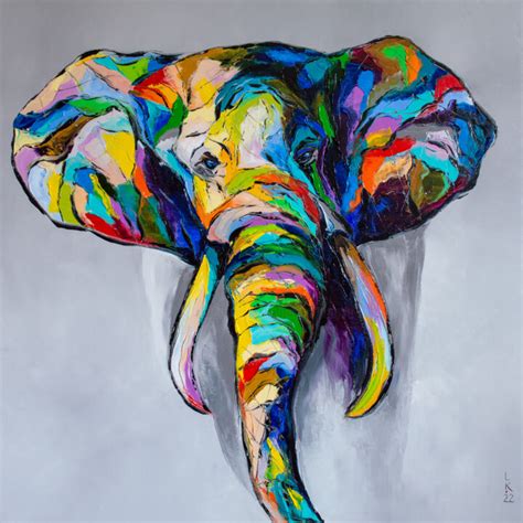 Colorful Elephant Drawing