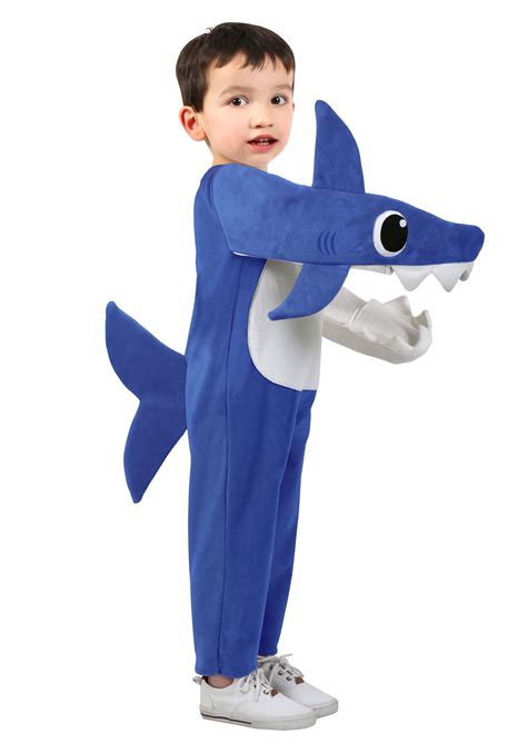 Fantasia Infantil Baby Shark Azul Daddy Shark Deluxe Child Costume