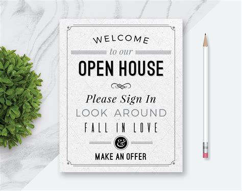 Real Estate Open House Signs Welcome To Open House Please