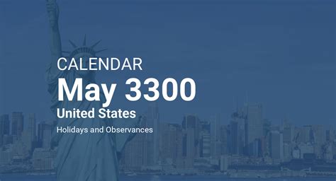May 3300 Calendar United States