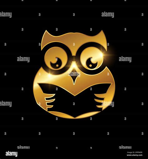 Golden Owl Symbol Logo Sign Stock Vector Image And Art Alamy