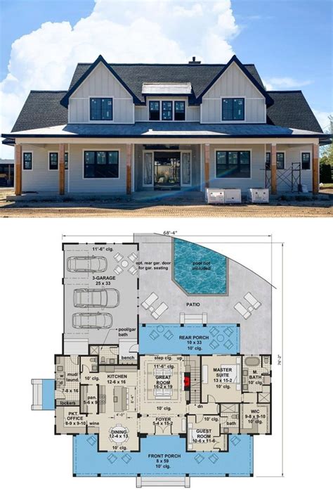 Two Story 6 Bedroom Modern Farmhouse With A Loft Floor Plan In 2021