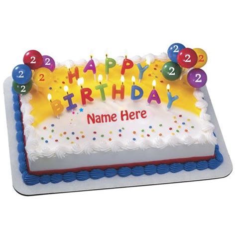 Happy birthday cakes with name and wishes are the exclusive and unique way to wish you friends & family members online. Happy 2nd Birthday Special Designer Cake With Name.Write Name on Cute Bday Cake.Edit Cake ...
