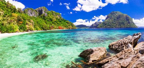 Beautiful Tropical Islands Amazing Palawan Philippines Stock Photo