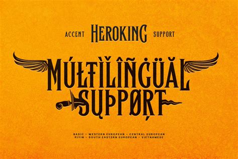 The Hero King Typeface Design Cuts