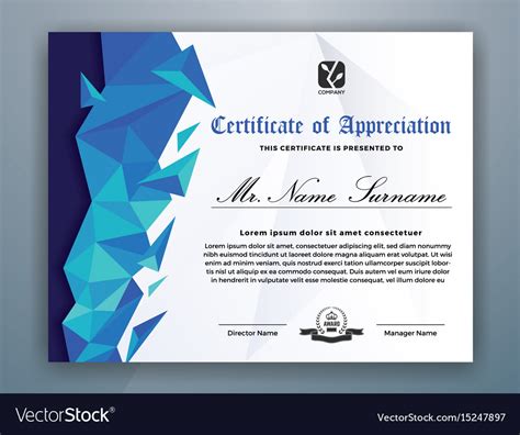 Multipurpose Modern Professional Certificate Vector Image