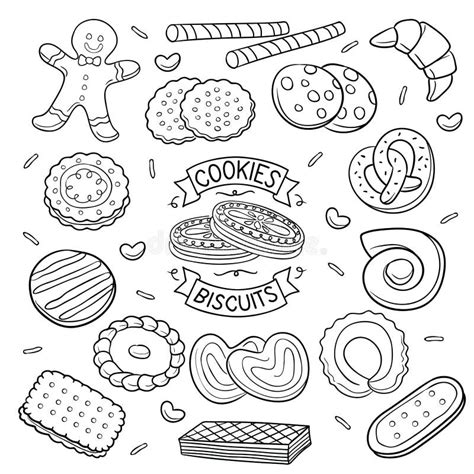 Doodle Cookies And Biscuits Stock Vector Illustration Of Food