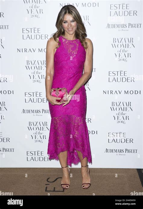 Elizabeth Hurley Attending The Harpers Bazaar Woman Of The Year Awards