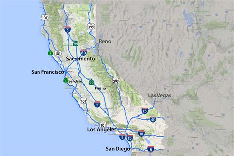 California Sightseeing Map