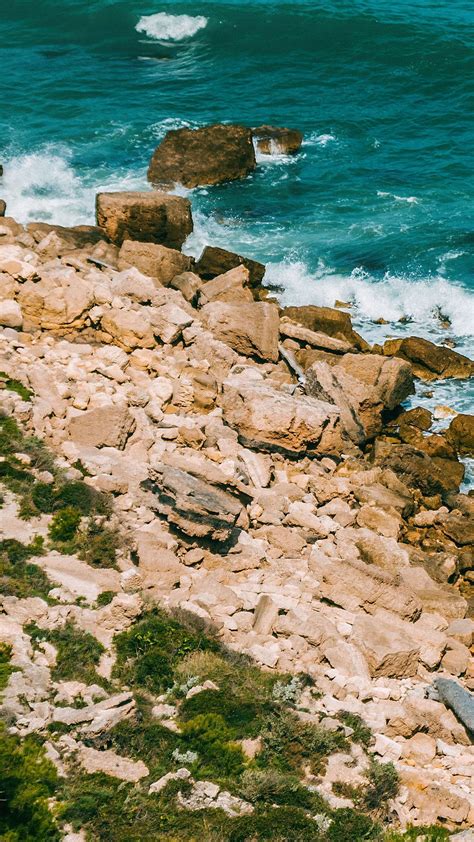 Sea Shore Stones Waves Rocks 4k Hd Nature Wallpapers Hd Wallpapers