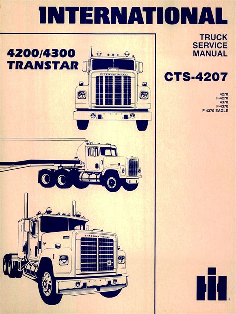 Binder Books Service Manual For 1983 International 4200 And 4300