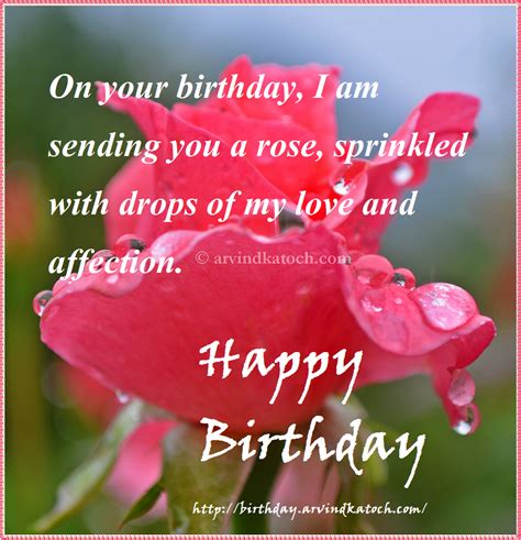 Happy Birthday Card Sprinkled With Drops Of My Love And