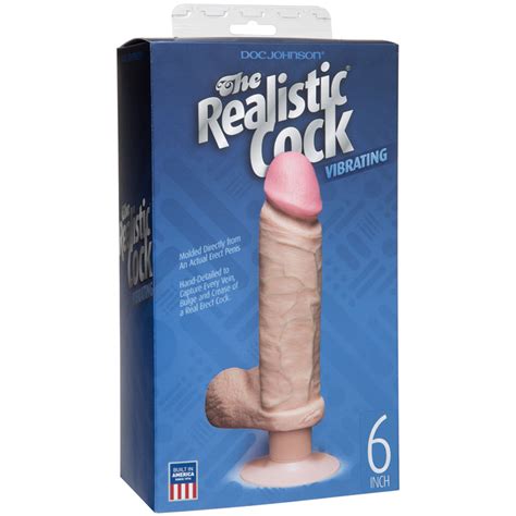 Vibro Realistic Dildo 6 Inch Beige