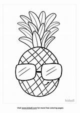 Kidadl Pineapples sketch template